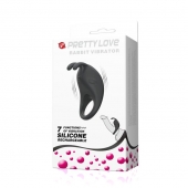 Чёрное эрекционное кольцо с вибрацией Rabbit Vibrator - Baile - в Стерлитамаке купить с доставкой