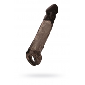 Чёрная насадка на пенис Tс подхватом - 19,5 см. - ToyFa - в Стерлитамаке купить с доставкой