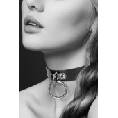 Узенький ошейник из полиуретана с кольцом - Bijoux Pour Toi - купить с доставкой в Стерлитамаке