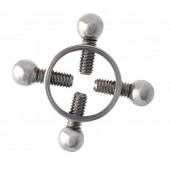 Серебристые зажимы для сосков на винтах - ToyFa - купить с доставкой в Стерлитамаке