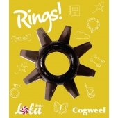 Чёрное эрекционное кольцо Rings Cogweel - Lola Games - в Стерлитамаке купить с доставкой