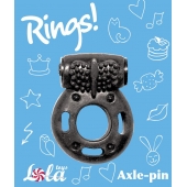 Черное эрекционное кольцо с вибрацией Rings Axle-pin - Lola Games - в Стерлитамаке купить с доставкой