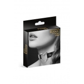 Чёрный чокер с кольцом в форме сердца - Bijoux Pour Toi - купить с доставкой в Стерлитамаке