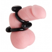 Двойное эрекционное кольцо Dual Stretch To Fit Cock and Ball Ring - XR Brands - в Стерлитамаке купить с доставкой
