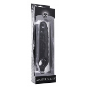 Чёрная увеличивающая насадка на член Mamba Cock Sheath Packaged - 16,5 см. - XR Brands - в Стерлитамаке купить с доставкой