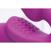 Ярко-розовый безремневой вибрострапон Evoke Vibrating Strapless Silicone Strap-on Dildo - XR Brands - купить с доставкой в Стерлитамаке