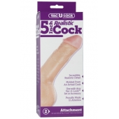 Насадка-реалистик для трусиков Vac-U-Lock 5  Realistic - 12,7 см. - Doc Johnson - купить с доставкой в Стерлитамаке