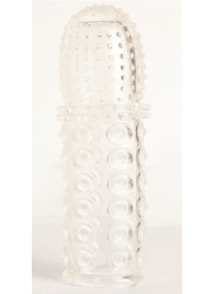 Прозрачная закрытая гелевая насадка - 13,5 см. - Toyfa Basic - в Стерлитамаке купить с доставкой