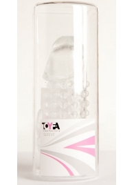 Гелевая прозрачная насадка с 2 отростками - 13 см. - Toyfa Basic - в Стерлитамаке купить с доставкой