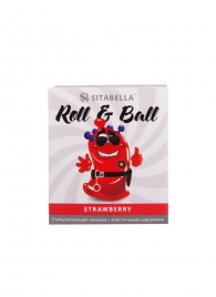 Стимулирующий презерватив-насадка Roll   Ball Strawberry - Sitabella - купить с доставкой в Стерлитамаке