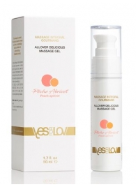 Универсальный массажный гель-смазка Allover Delicious Massage Gel с ароматом персика и аброкоса - 50 мл. - YESforLOV - купить с доставкой в Стерлитамаке