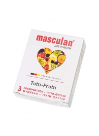 Жёлтые презервативы Masculan Ultra Tutti-Frutti с фруктовым ароматом - 3 шт. - Masculan - купить с доставкой в Стерлитамаке