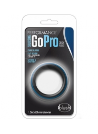 Черно-синее эрекционное кольцо Silicone Go Pro Cock Ring - Blush Novelties - в Стерлитамаке купить с доставкой