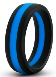 Черно-синее эрекционное кольцо Silicone Go Pro Cock Ring - Blush Novelties - в Стерлитамаке купить с доставкой