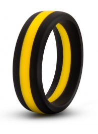 Черно-желтое силиконовое эрекционное кольцо Silicone Go Pro Cock Ring - Blush Novelties - в Стерлитамаке купить с доставкой