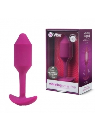 Розовая пробка для ношения с вибрацией Snug Plug 2 - 11,4 см. - b-Vibe