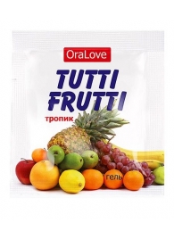 Пробник гель-смазки Tutti-frutti со вкусом тропических фруктов - 4 гр. - Биоритм - купить с доставкой в Стерлитамаке