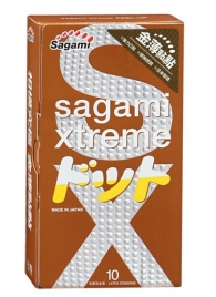 Презервативы Sagami Xtreme FEEL UP с точечной текстурой и линиями прилегания - 10 шт. - Sagami - купить с доставкой в Стерлитамаке