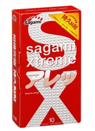 Утолщенные презервативы Sagami Xtreme Feel Long с точками - 10 шт. - Sagami - купить с доставкой в Стерлитамаке