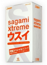 Ультратонкие презервативы Sagami Xtreme SUPERTHIN - 15 шт. - Sagami - купить с доставкой в Стерлитамаке