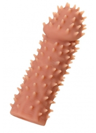 Телесная реалистичная насадка KOKOS Extreme Sleeve 07 с дополнительной стимуляцией - 12,7 см. - KOKOS - в Стерлитамаке купить с доставкой