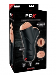 Мастурбатор в колбе с двумя тоннелями Double Penetration Vibrating Stroker - Pipedream - в Стерлитамаке купить с доставкой