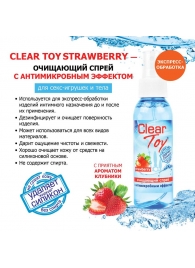 Очищающий спрей для игрушек CLEAR TOY Strawberry - 100 мл. - Биоритм - купить с доставкой в Стерлитамаке