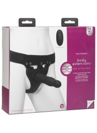 Черный полый вибрострапон Body Extensions BE Aroused - 17,78 см. - Doc Johnson - купить с доставкой в Стерлитамаке