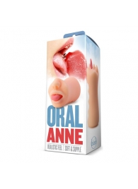 Телесный мастурбатор-ротик с язычком Oral Anne - Blush Novelties - в Стерлитамаке купить с доставкой