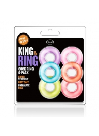 Набор из 6 эрекционных колец King of the Ring - Blush Novelties - в Стерлитамаке купить с доставкой