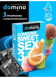 Презервативы для орального секса DOMINO Sweet Sex с ароматом мороженого - 3 шт. - Domino - купить с доставкой в Стерлитамаке
