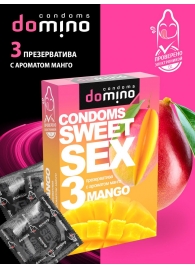 Презервативы для орального секса DOMINO Sweet Sex с ароматом манго - 3 шт. - Domino - купить с доставкой в Стерлитамаке