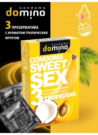Презервативы для орального секса DOMINO Sweet Sex с ароматом тропических фруктов - 3 шт. - Domino - купить с доставкой в Стерлитамаке