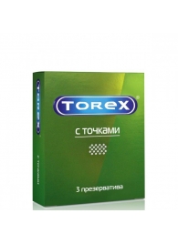 Текстурированные презервативы Torex  С точками  - 3 шт. - Torex - купить с доставкой в Стерлитамаке