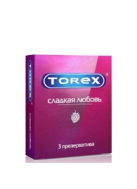 Презервативы Torex  Сладкая любовь  с ароматом клубники - 3 шт. - Torex - купить с доставкой в Стерлитамаке