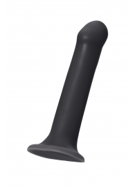 Черный фаллос на присоске Silicone Bendable Dildo L - 19 см. - Strap-on-me - купить с доставкой в Стерлитамаке