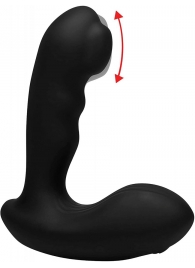 Черный стимулятор простаты Alpha-Pro 7X P-Milker Silicone Prostate Stimulator with Milking Bead - XR Brands - в Стерлитамаке купить с доставкой