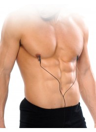 Черные электрические зажимы для сосков Shock Therapy Nipple Clamps - Pipedream - купить с доставкой в Стерлитамаке