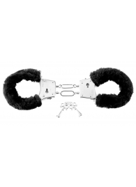 Меховые чёрные наручники Beginner s Furry Cuffs - Pipedream - купить с доставкой в Стерлитамаке