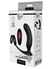 Черный массажер простаты REMOTE P-PLEASER - Dream Toys - в Стерлитамаке купить с доставкой