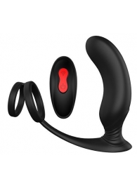 Черный массажер простаты REMOTE P-PLEASER - Dream Toys - в Стерлитамаке купить с доставкой