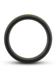 Черно-зеленое эрекционное кольцо Silicone Go Pro Cock Ring - Blush Novelties - в Стерлитамаке купить с доставкой