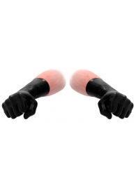 Черные латексные перчатки для фистинга Latex Short Glove - Shots Media BV