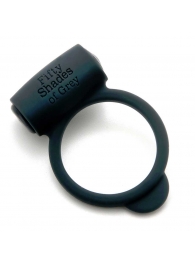 Темно-серое эрекционное кольцо Vibrating Love Ring с вибрацией - Fifty Shades of Grey - в Стерлитамаке купить с доставкой