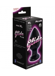 Черный анальный плаг Glide XL - 13 см. - LOVETOY (А-Полимер)