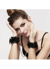 Черные наручники FROU FROU с цепочкой - Bijoux Indiscrets - купить с доставкой в Стерлитамаке