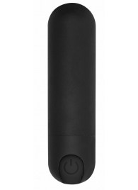 Черная перезаряжаемая вибропуля 7 Speed Rechargeable Bullet - 7,7 см. - Shots Media BV