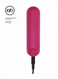 Розовая перезаряжаемая вибропуля 7 Speed Rechargeable Bullet - 7,7 см. - Shots Media BV