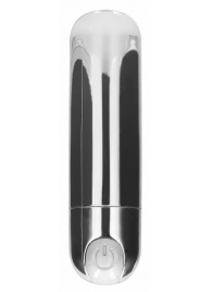 Серебристая перезаряжаемая вибропуля 7 Speed Rechargeable Bullet - 7,7 см. - Shots Media BV