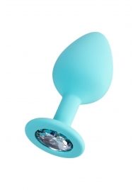 Мятная анальная втулка Brilliant с прозрачным кристаллом - 8 см. - ToyFa - купить с доставкой в Стерлитамаке